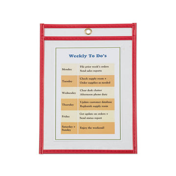 C-Line® Stitched Shop Ticket Holders, Top Load, Super Heavy, Clear, 6" X 9" Inserts, 25-box freeshipping - TVN Wholesale